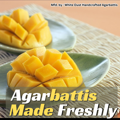 White Dust Handcrafted Mango Agarbattis 500g Pack || Mango Flavoured Incense Sticks || Soothing Fruity Aroma