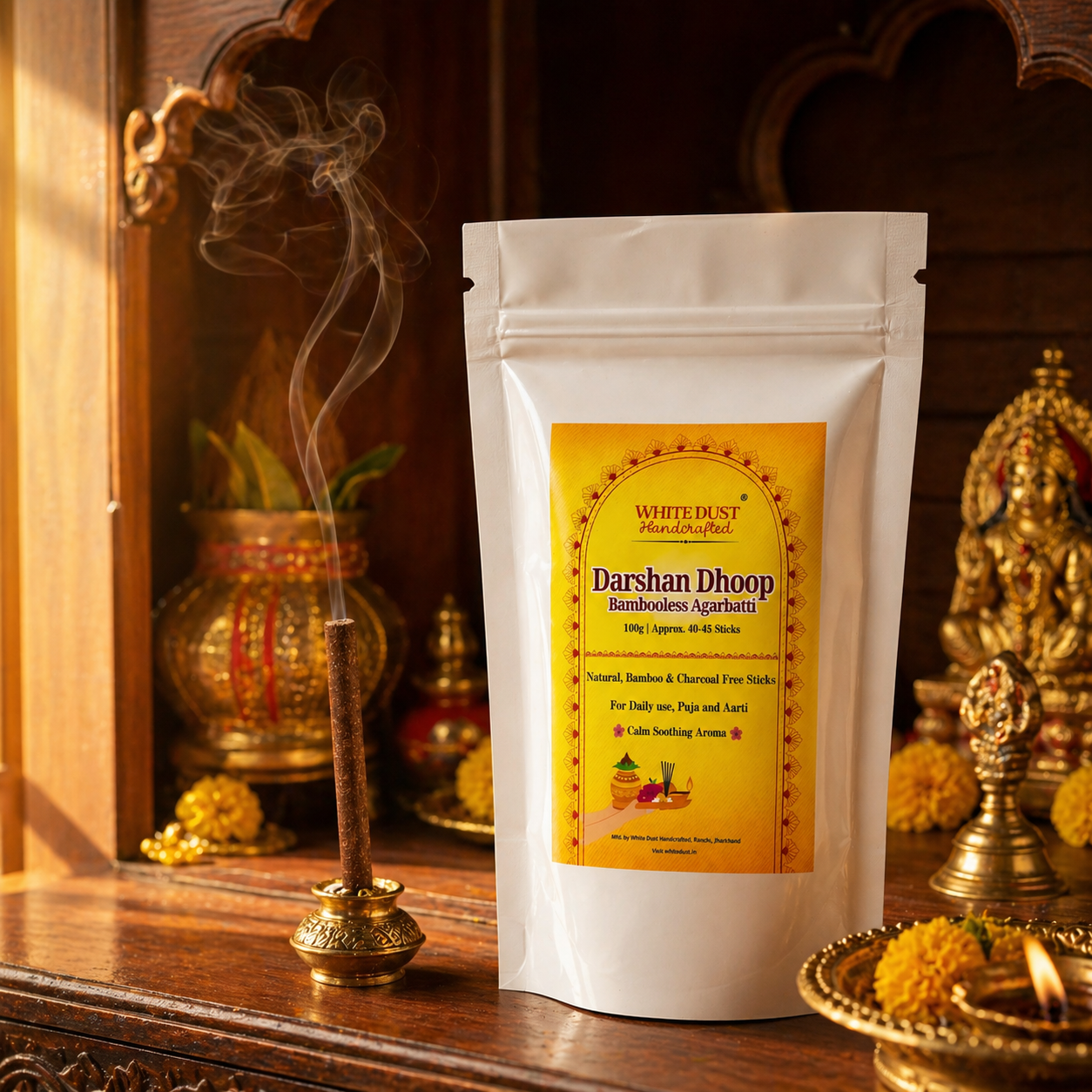 Darshan Dhoop – Calm Soothing Aroma | Bambooless Agarbatti | मन की शांति | White Dust